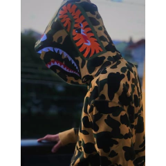 Campera Hoodie BAPE Full Zip Shark Camo Yellow Militar - 220USD - KITCH TECH