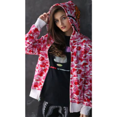 Campera Hoodie BAPE ABC Full Zip Shark Camo Pink (AAA) - 220USD - KITCH TECH