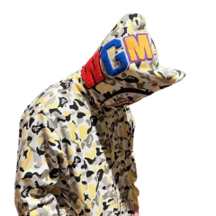 Campera Hoodie BAPE Full Zip Shark Camo Banana Yellow - 220USD - tienda online