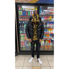 Imagen de Campera Hoodie BAPE Full Zip Shark Camo Yellow Militar - 220USD