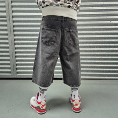 Bermuda Short Baggy Jorts Capri Washed Gris - tienda online