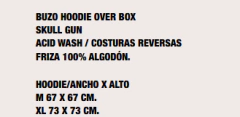Buzo Hoodie Skull Gun BOXY FIT - tienda online