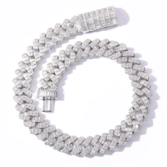 Cadena Cubana "IRIS" Baño de Oro 14K 17MM Zirconias Cubicas - Mod 23 - 20 Inch - (200 USD) - KITCH TECH