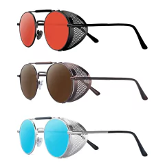 Anteojos de Sol Rebatibles Redondos Retro Vintage Steampunk Metal A011 en internet