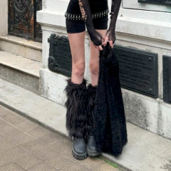 Polainas Y2K Peluche Fluffy - Negra - buy online