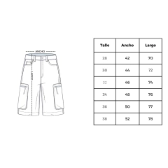 Bermuda Jort Baggy Cargo Camo Verde - KITCH TECH
