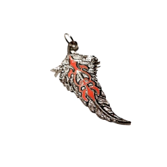 Dije Pluma Rosa Tribal