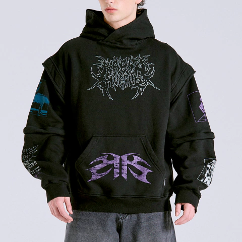 Buzo Hoodie Boxy HyperGenesis Full Estampa - comprar online