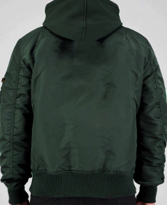 Campera Nasa Full Verde MilitarCapucha Desmontable - comprar online