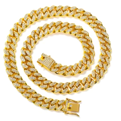 Cadena Cubana Bix Strass Dorada 0010 60 Cms - 24Inch