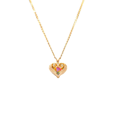 Cadena Con Dije Llave y Orbe Violeta - Dorada - (copia)