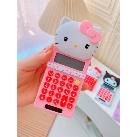 Calculadora con Tapa Hello Kitty Rosa Sanrio