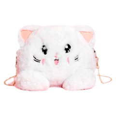 Cartera Kawaii Gato Rosa Peluche