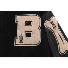 CAMPERA VARSITY JACKET UNIVERSITARIA B BONES NEGRO en internet
