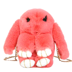Cartera Conejo Pompom Peluche Kawaii - comprar online