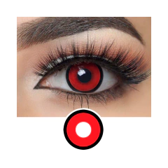 Lentes de Contacto Fantasia Cosplay Rojo Liso c/Borde CL195 - comprar online