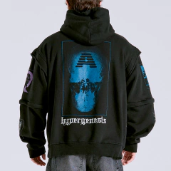 Buzo Hoodie Boxy HyperGenesis Full Estampa - comprar online