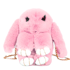 Imagen de Cartera Conejo Pompom Peluche Kawaii