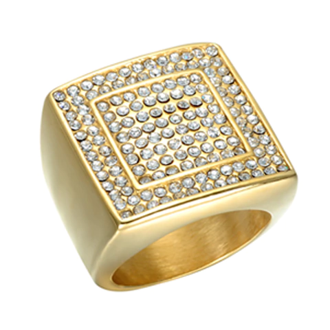 Anillo Simil Oro C/ Strass Modelo 12