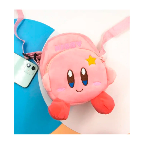 Cartera Peluche Bolso Riñonera Kirby Porta celular