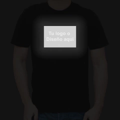 Remera Audioritmica Panel Led Personalizable. Sigue el ritmo de la musica! - tienda online