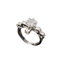 Anillo Regulable Acero Inox Piedra Cruz - comprar online