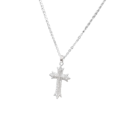 Cadena con Dije Cruz Gotica - Plateado