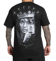 REMERA SULLEN QUEEN OF DIAMONDS NEGRO