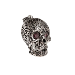 Dije Craneo Calavera Mexicana Cristal Rojo - comprar online