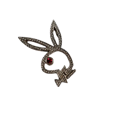Dije Playboy Contorno Strass Rojo