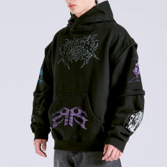Buzo Hoodie Boxy HyperGenesis Full Estampa - KITCH TECH