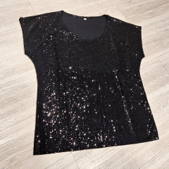 Remera Musculosa Brillos Strass Negra - KITCH TECH