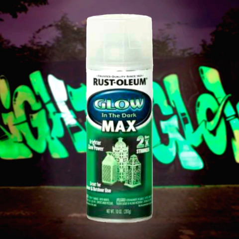 Aerosol Rust Oleum Glow in the Dark Efecto