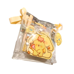Set Bolsito Agenda Lapicera Goma Sacapuntas Porta Sube Pompompurin - comprar online