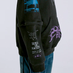 Buzo Hoodie Boxy HyperGenesis Full Estampa