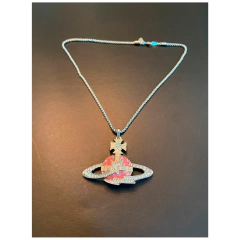 Dije Collar Orbe Vivienne Westwood Shooting Star Saturno Pink Rosa en internet