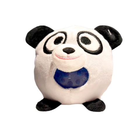 Squishy Peluche Llavero con Relleno de brillos pelotitas Blanco/Negro
