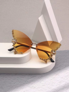Anteojos de Sol Mariposa Grande con Strass - KITCH TECH