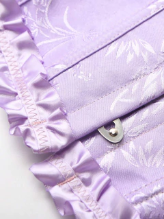 Corset Top Victoriano Reductor Importado Lila Pastel - KITCH TECH