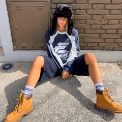 Buzo Crewneck Ribb Easy Azul