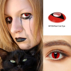 Lentes de contacto Fantasía Anime Cosplay Ojo de Gato Rojo CL201