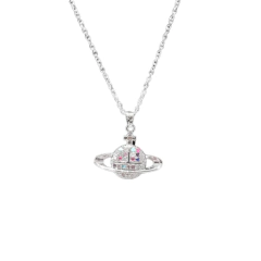 Cadena Con Dije Saturno Multicolor Westwood - Plateado - comprar online