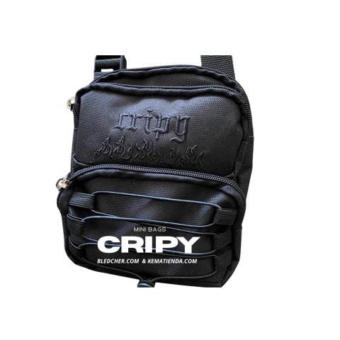 Bag Riñonera Cripy Negra Llamas Kema Negras