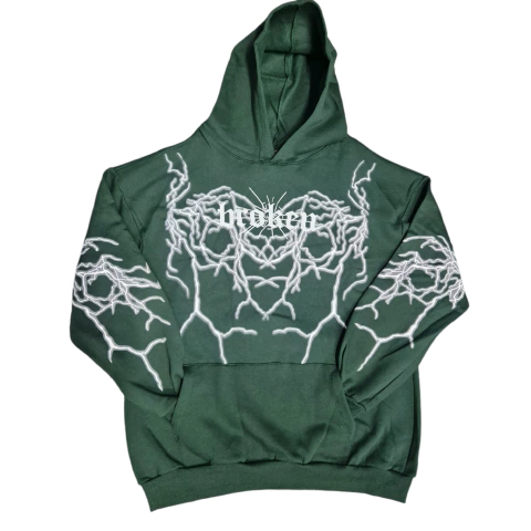 Buzo Hoodie Mariposa Storm Lightning - Verde