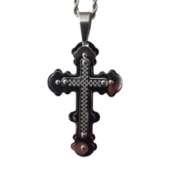 Dije Triple Cruz con cadena en internet