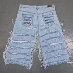 Bermuda Baggy Ripped OG Light Blue - comprar online