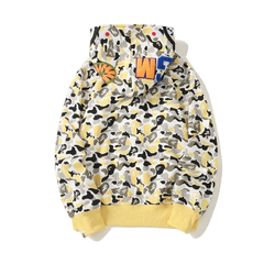 Campera Hoodie BAPE Full Zip Shark Camo Banana Yellow - 220USD - comprar online