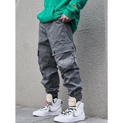 Pantalon Cargo Techwear Gabardina GOB 129 Gris