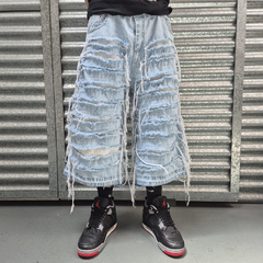 Bermuda Baggy Ripped OG Light Blue en internet