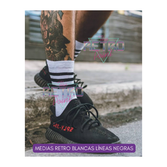 Medias Caña Alta Blanca Franga Negra - comprar online